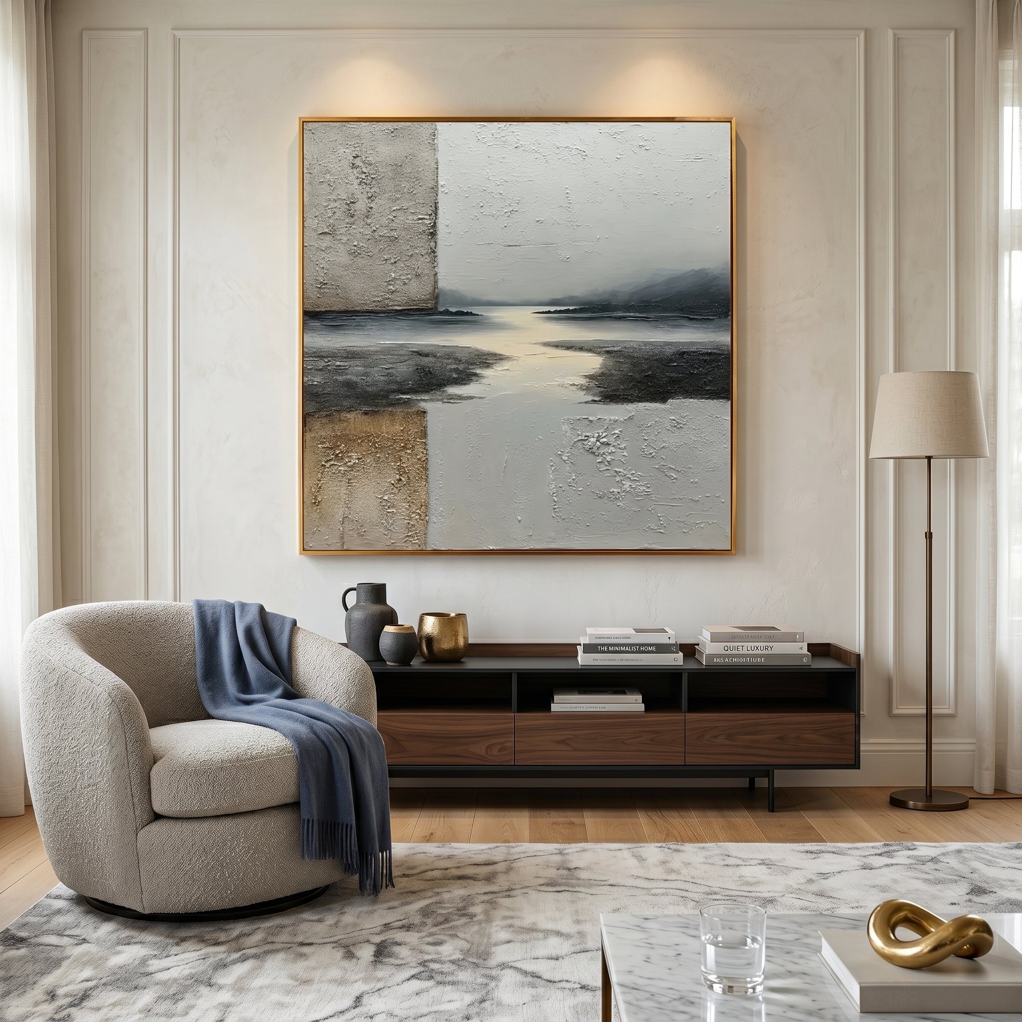 3D Heavy Texture Abstract Scenery Wall Art CY0157 - Viral Wall Art